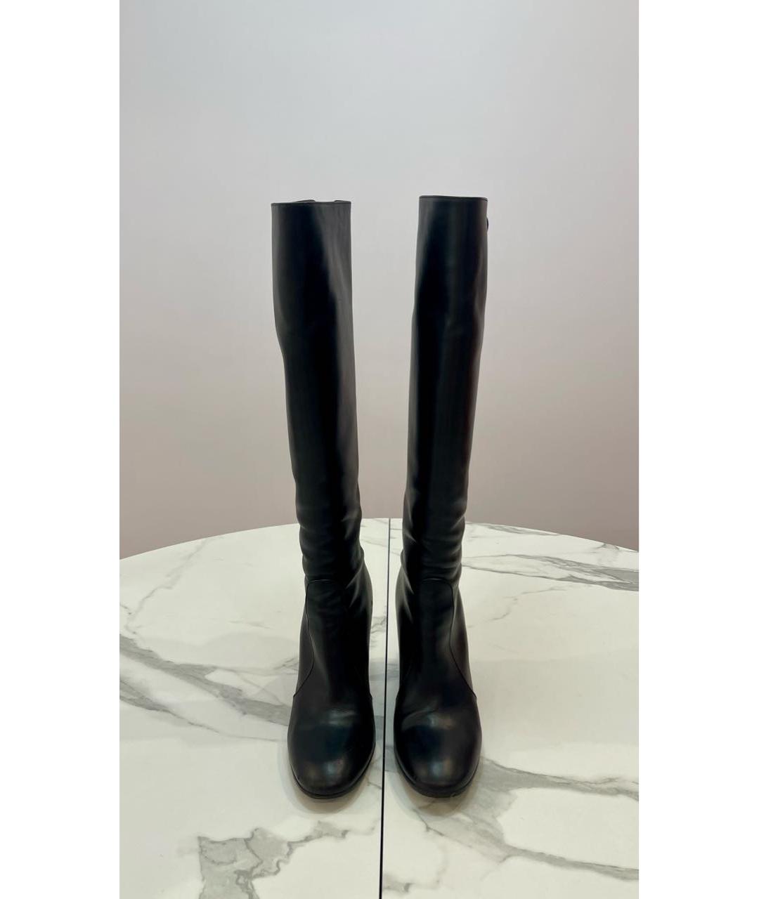 GIANVITO ROSSI Черные кожаные сапоги, фото 3