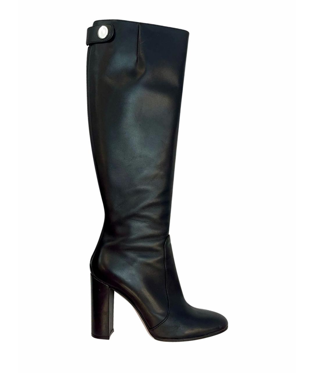 GIANVITO ROSSI Черные кожаные сапоги, фото 1