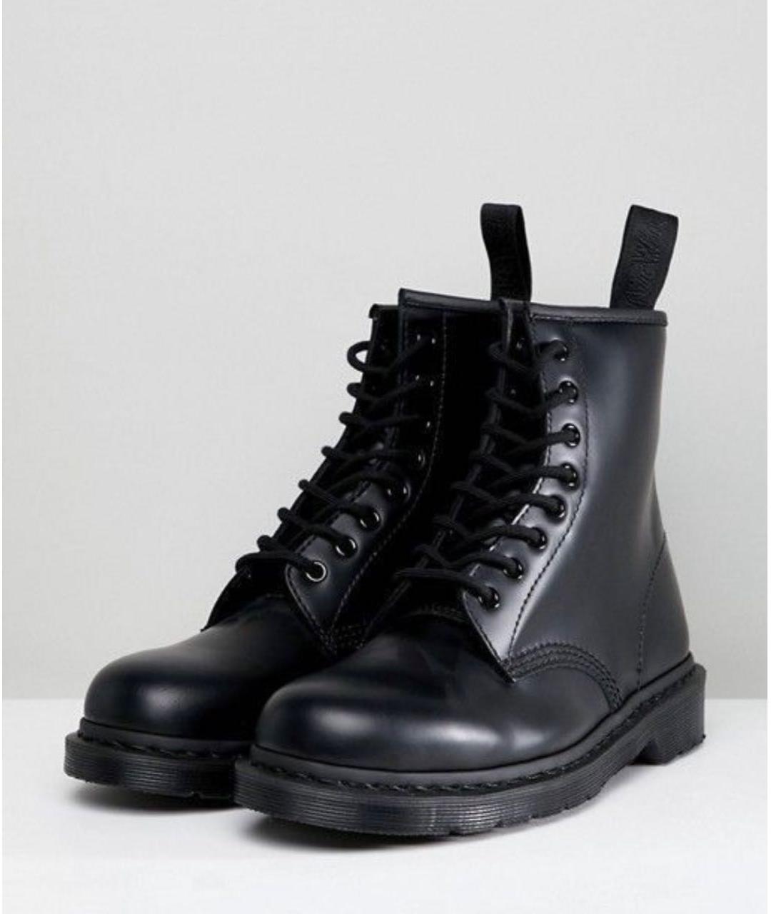 DR. MARTENS Черные кожаные ботинки, фото 2