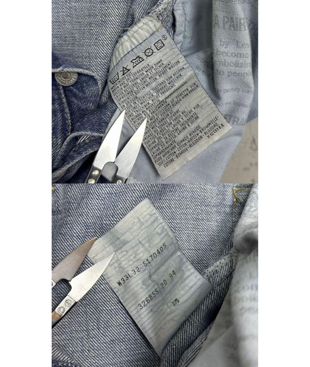 LEVI'S Синие хлопковые джинсы, фото 7