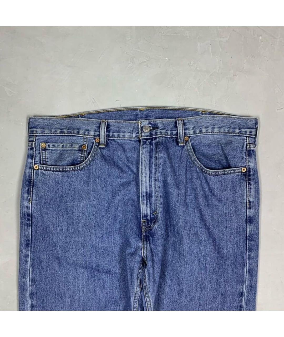 LEVI'S Синие хлопковые прямые джинсы, фото 5