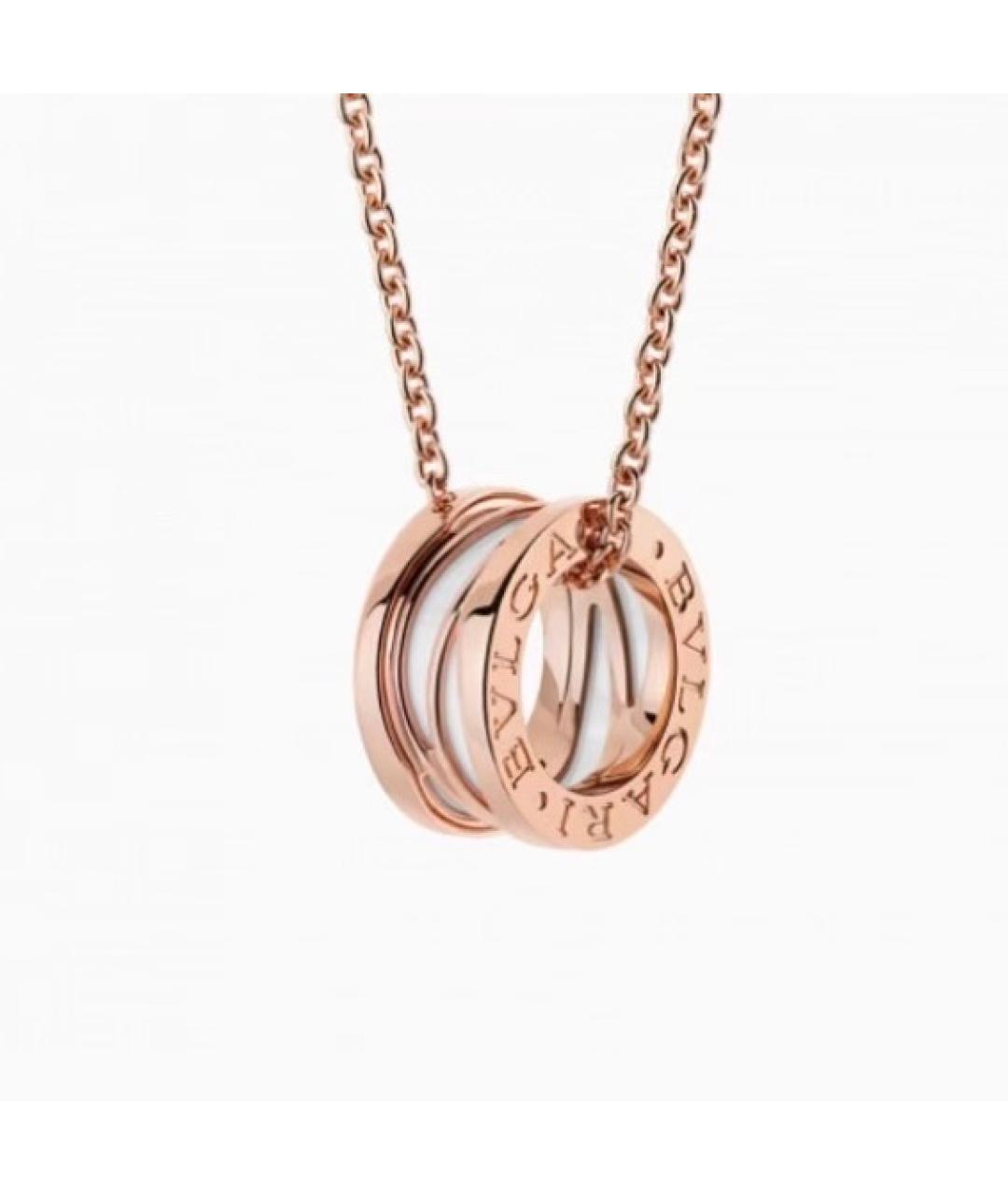 BVLGARI Белое колье из розового золота, фото 8