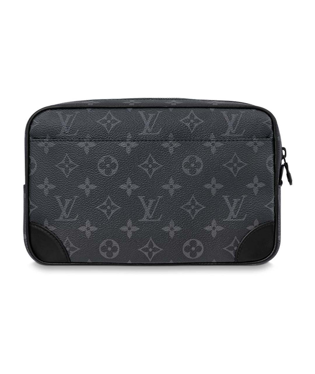 LOUIS VUITTON Черная кожаная папка для документов, фото 1