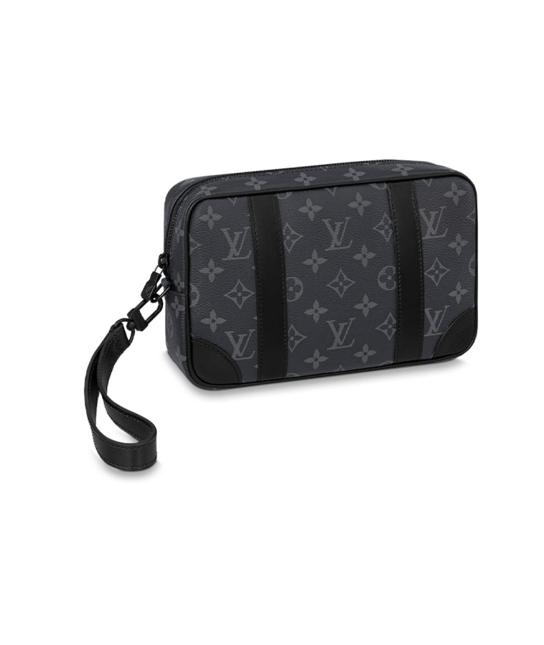 LOUIS VUITTON Черная кожаная папка для документов, фото 2