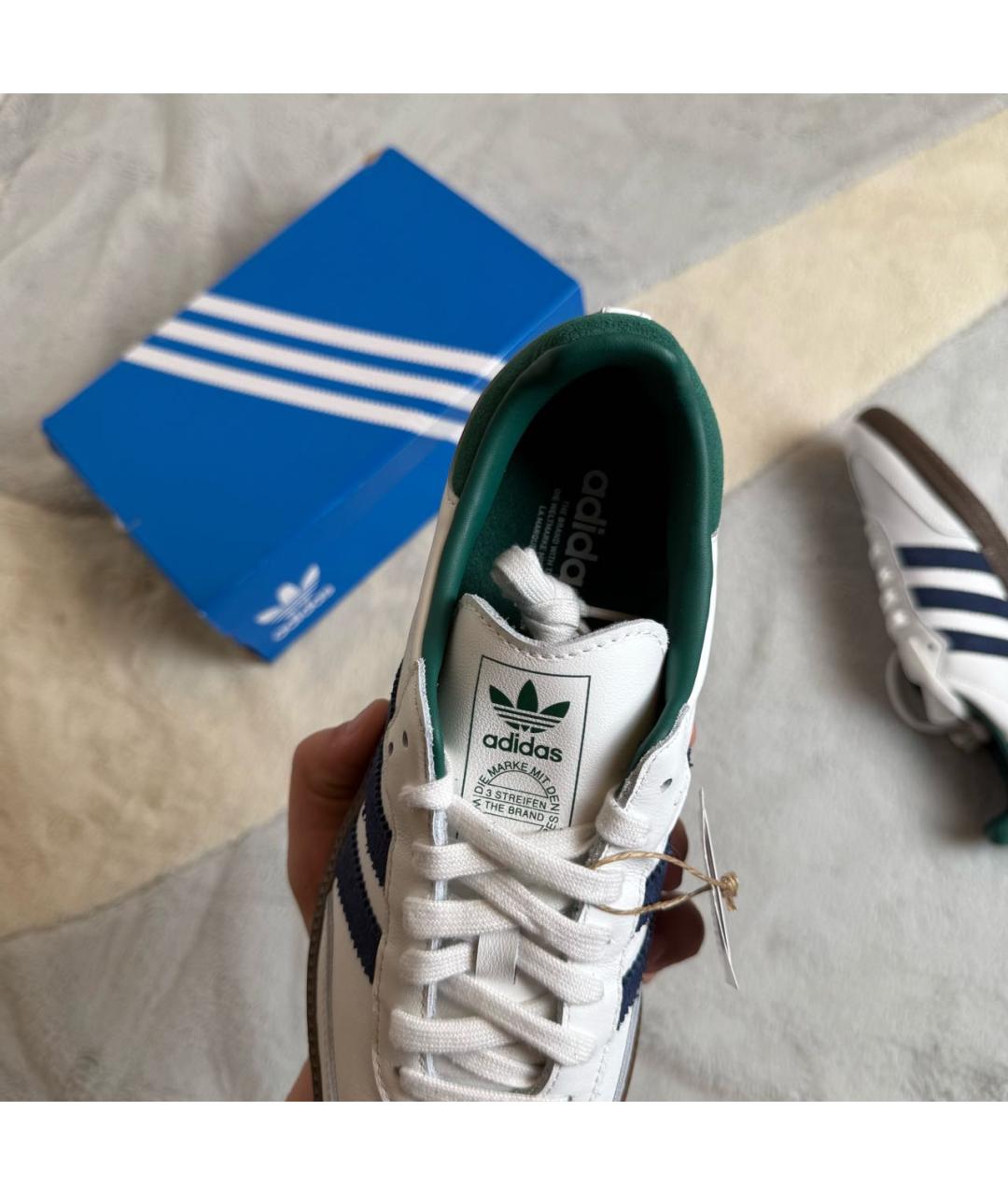 ADIDAS Белые кожаные низкие кроссовки / кеды, фото 7