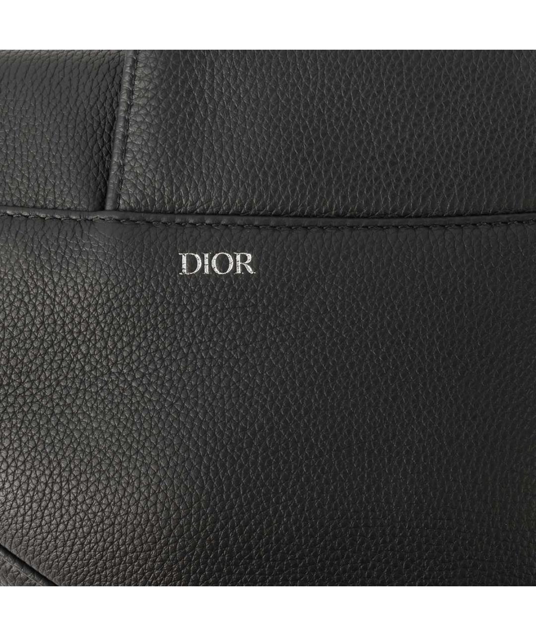 CHRISTIAN DIOR Черная кожаная сумка на плечо, фото 9