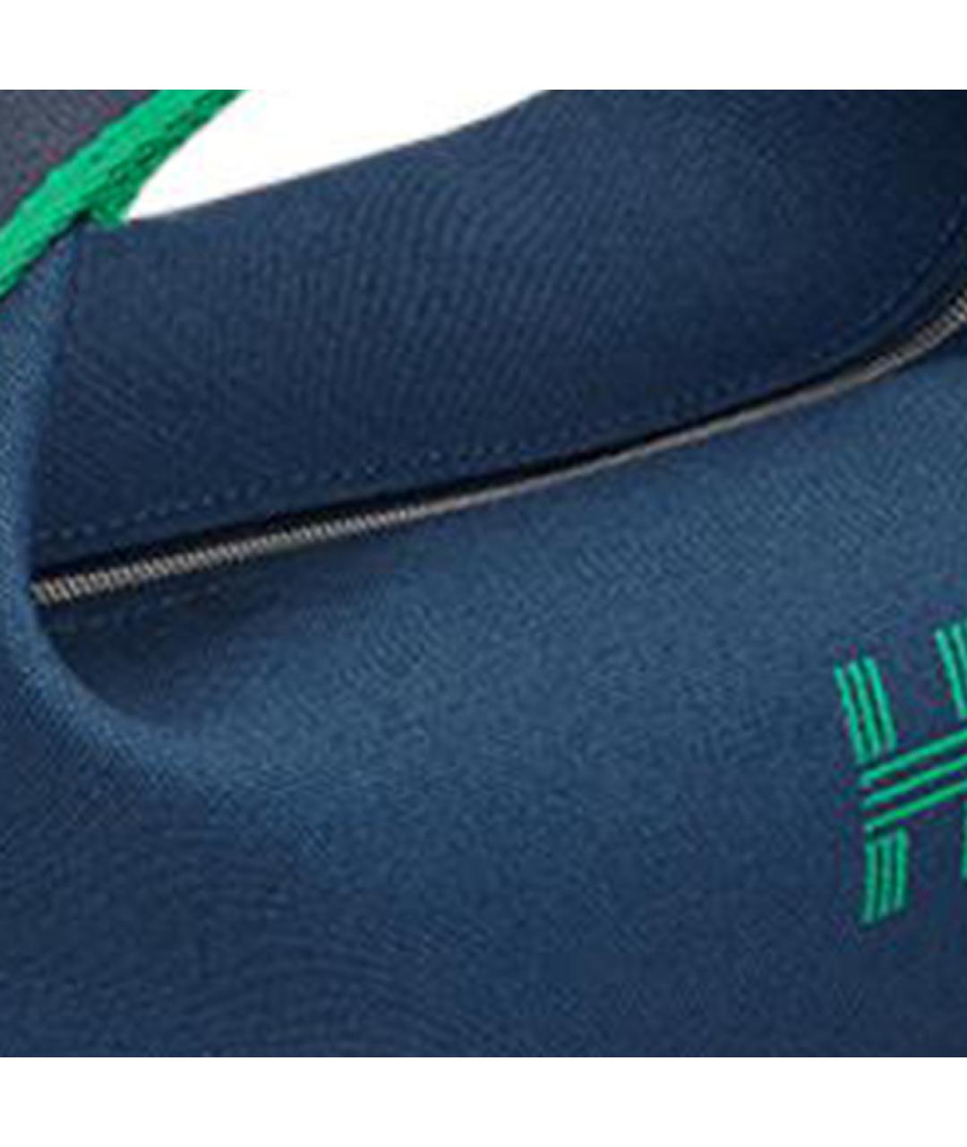 HERMES Темно-синяя тканевая косметичка, фото 6