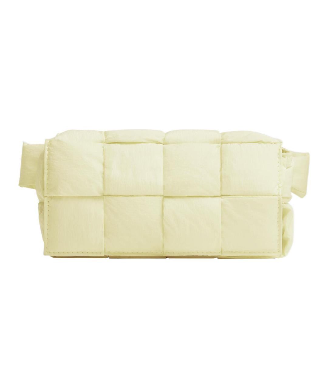 BOTTEGA VENETA Желтая тканевая сумка на плечо, фото 4