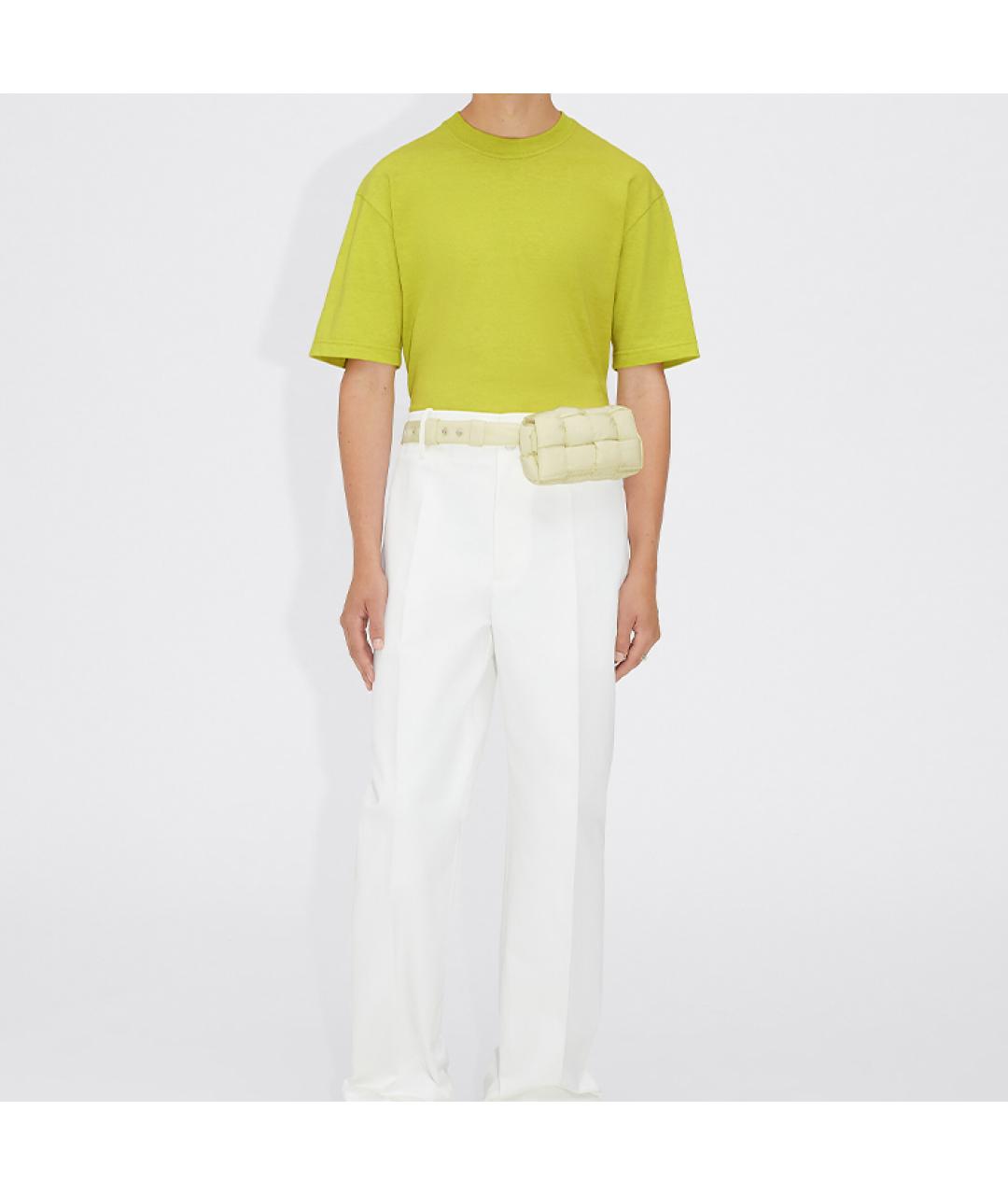 BOTTEGA VENETA Желтая тканевая сумка на плечо, фото 6