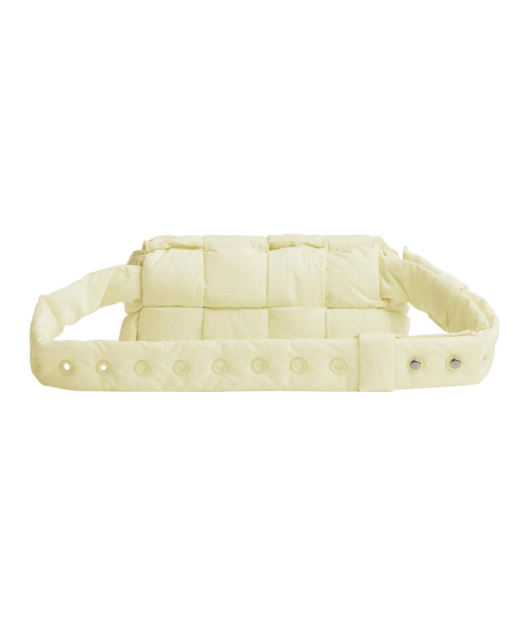 BOTTEGA VENETA Желтая тканевая сумка на плечо, фото 3
