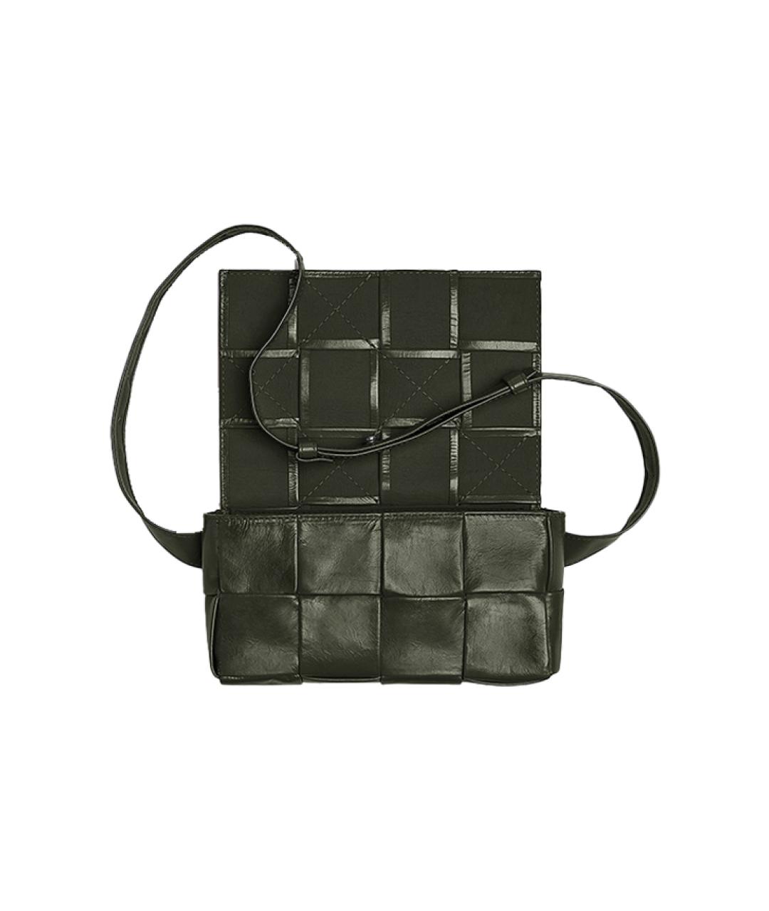 BOTTEGA VENETA Черная кожаная сумка на плечо, фото 5