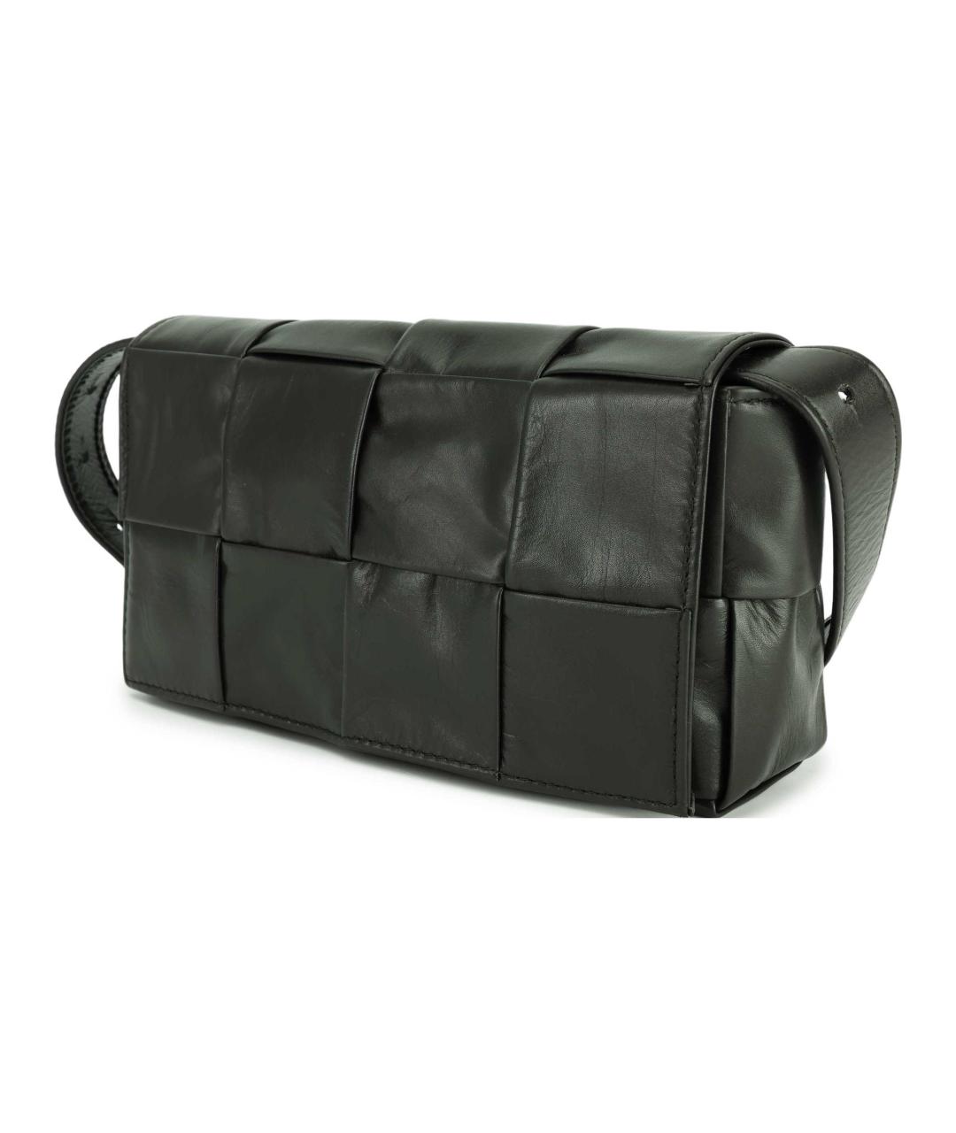 BOTTEGA VENETA Черная кожаная сумка на плечо, фото 2
