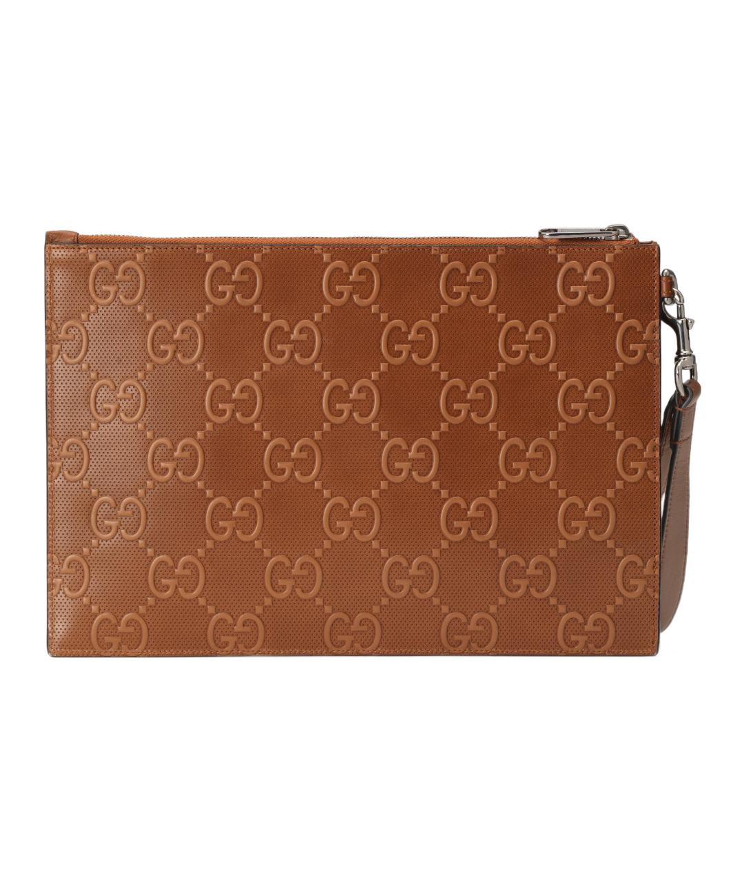 GUCCI Коричневая кожаная папка для документов, фото 2