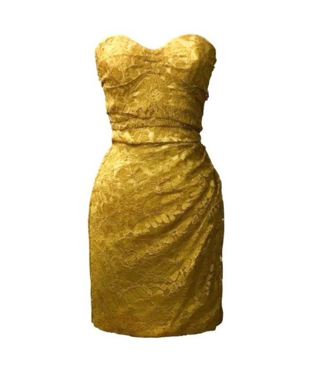 DOLCE&GABBANA Желтое вискозное повседневное платье, фото 1