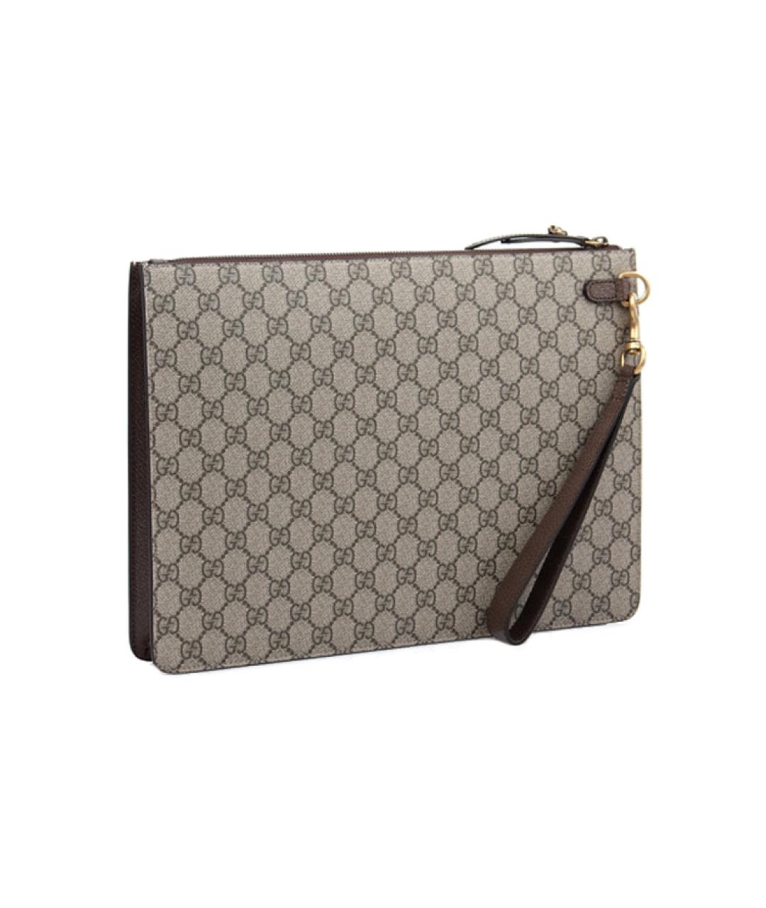 GUCCI Бежевая тканевая папка для документов, фото 4