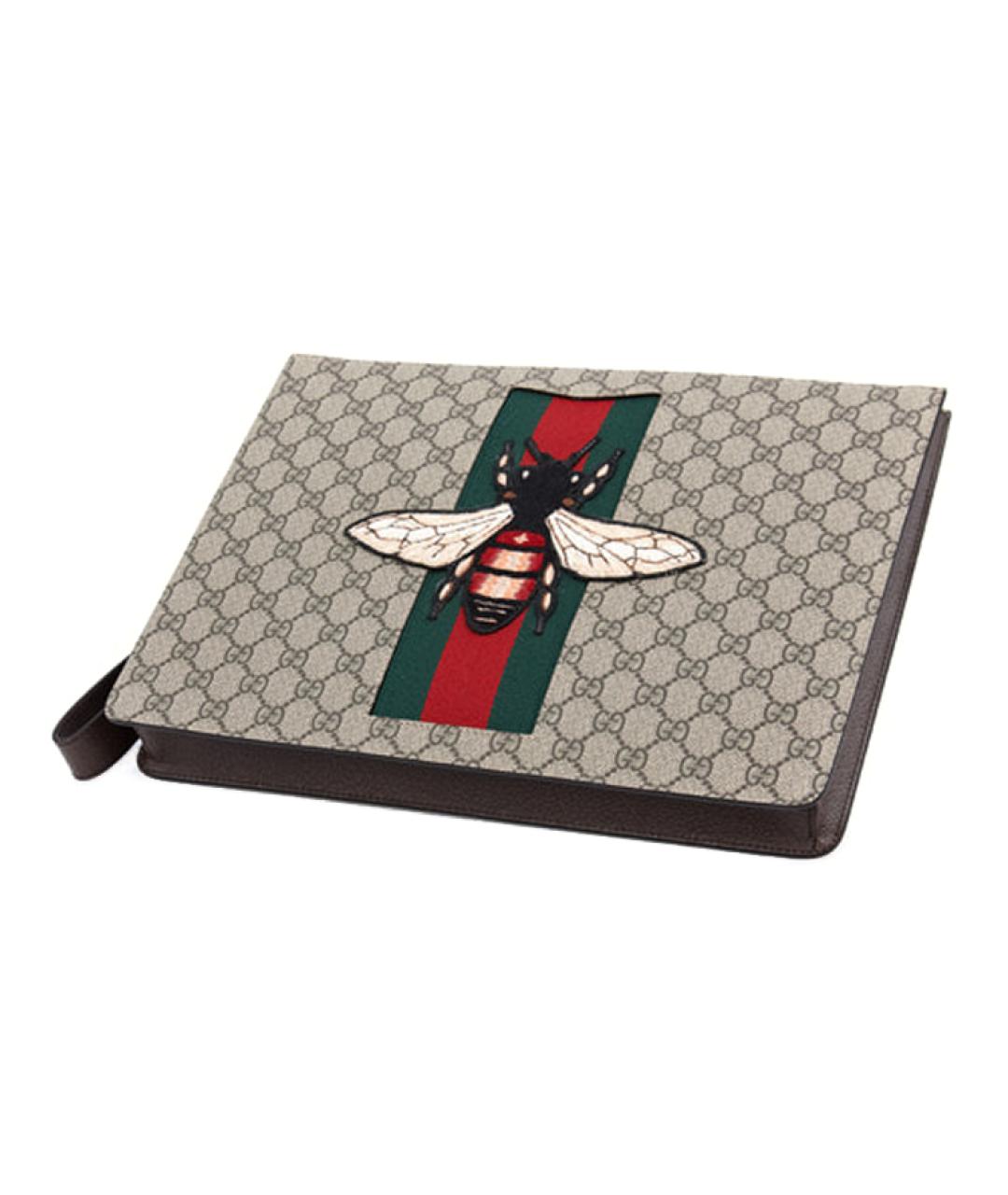 GUCCI Бежевая тканевая папка для документов, фото 3
