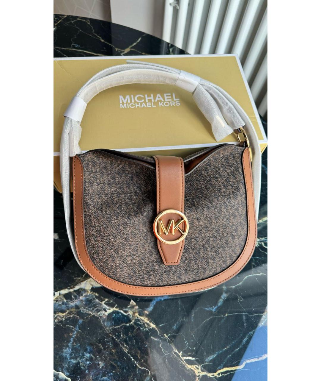 MICHAEL KORS Коричневая сумка через плечо, фото 5