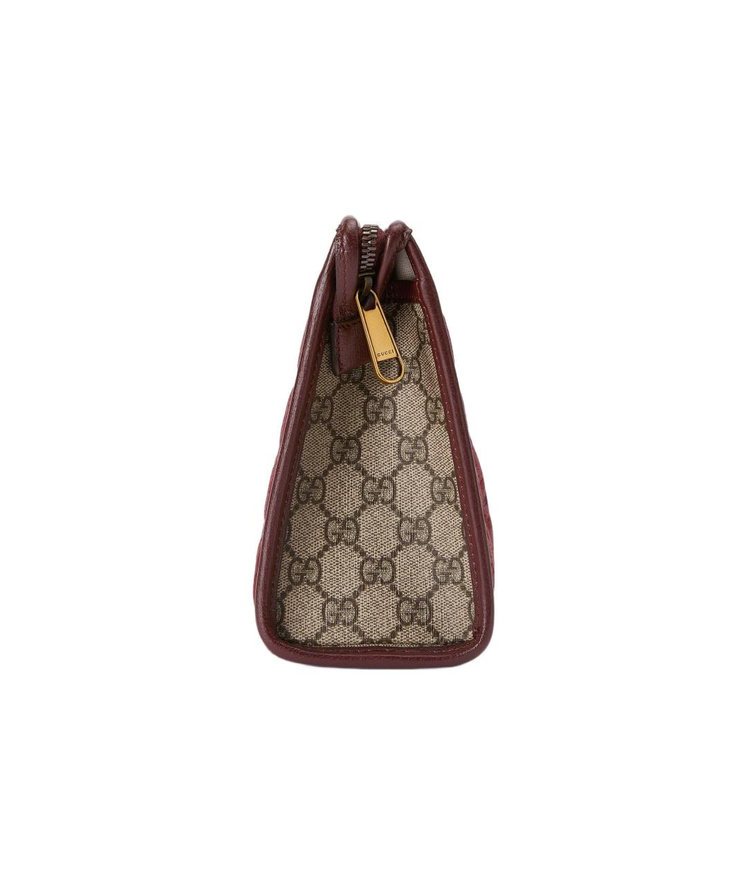 GUCCI Бордовая тканевая папка для документов, фото 3