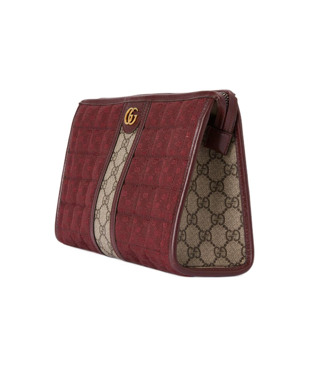 GUCCI Бордовая тканевая папка для документов, фото 2