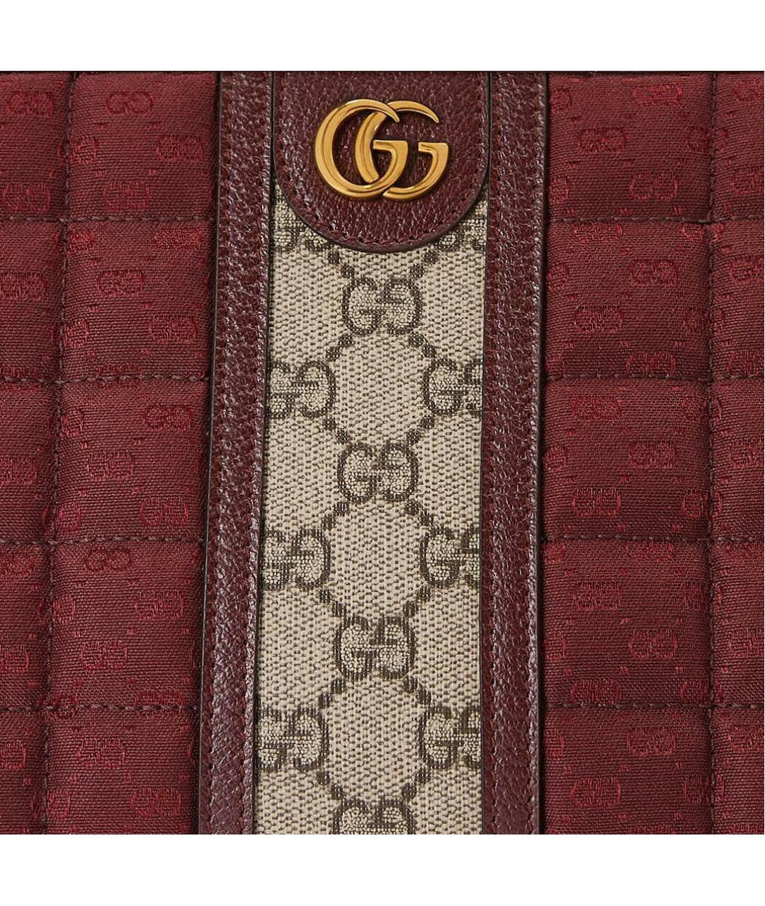 GUCCI Бордовая тканевая папка для документов, фото 8