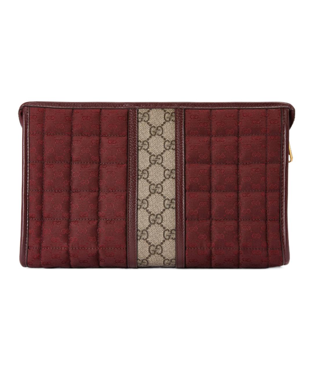GUCCI Бордовая тканевая папка для документов, фото 4