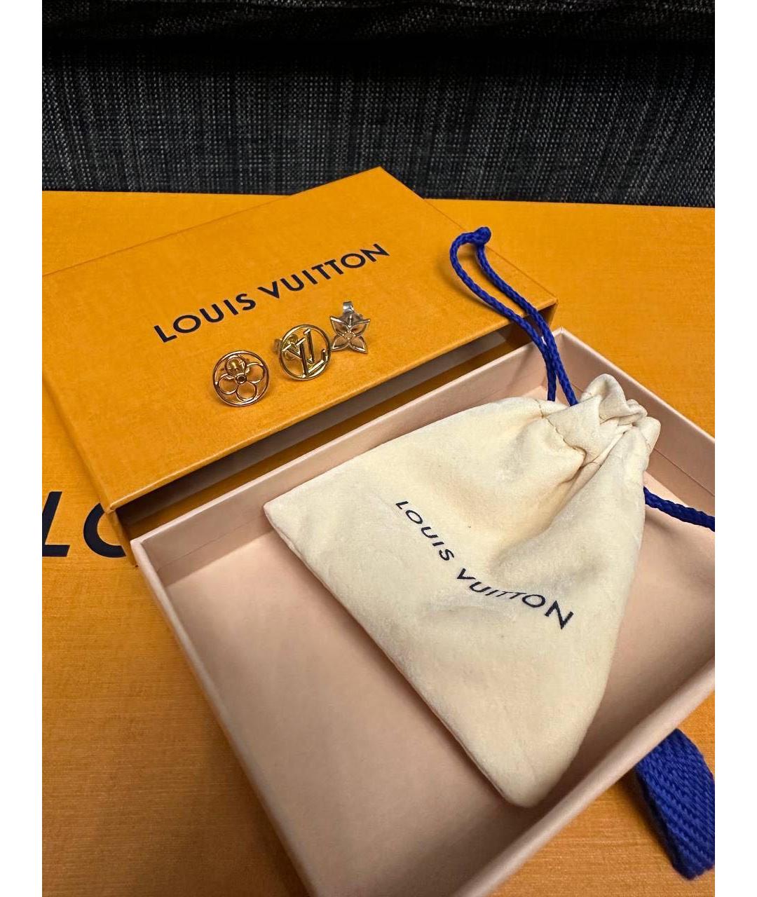 LOUIS VUITTON Золотые латунные серьги, фото 4