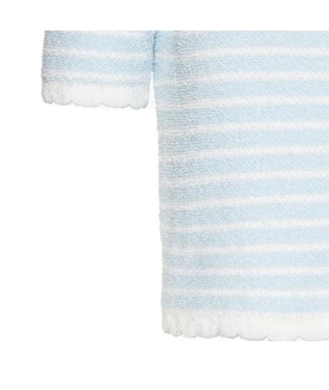 MIU MIU Голубая хлопковая футболка, фото 6