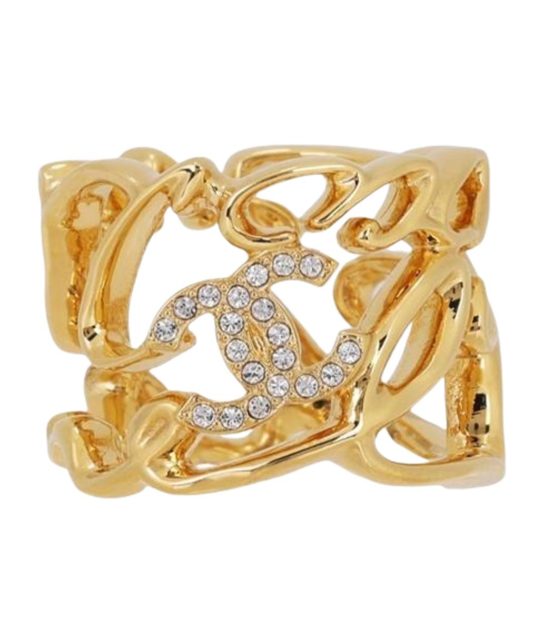 CHANEL Золотое металлическое кольцо, фото 1