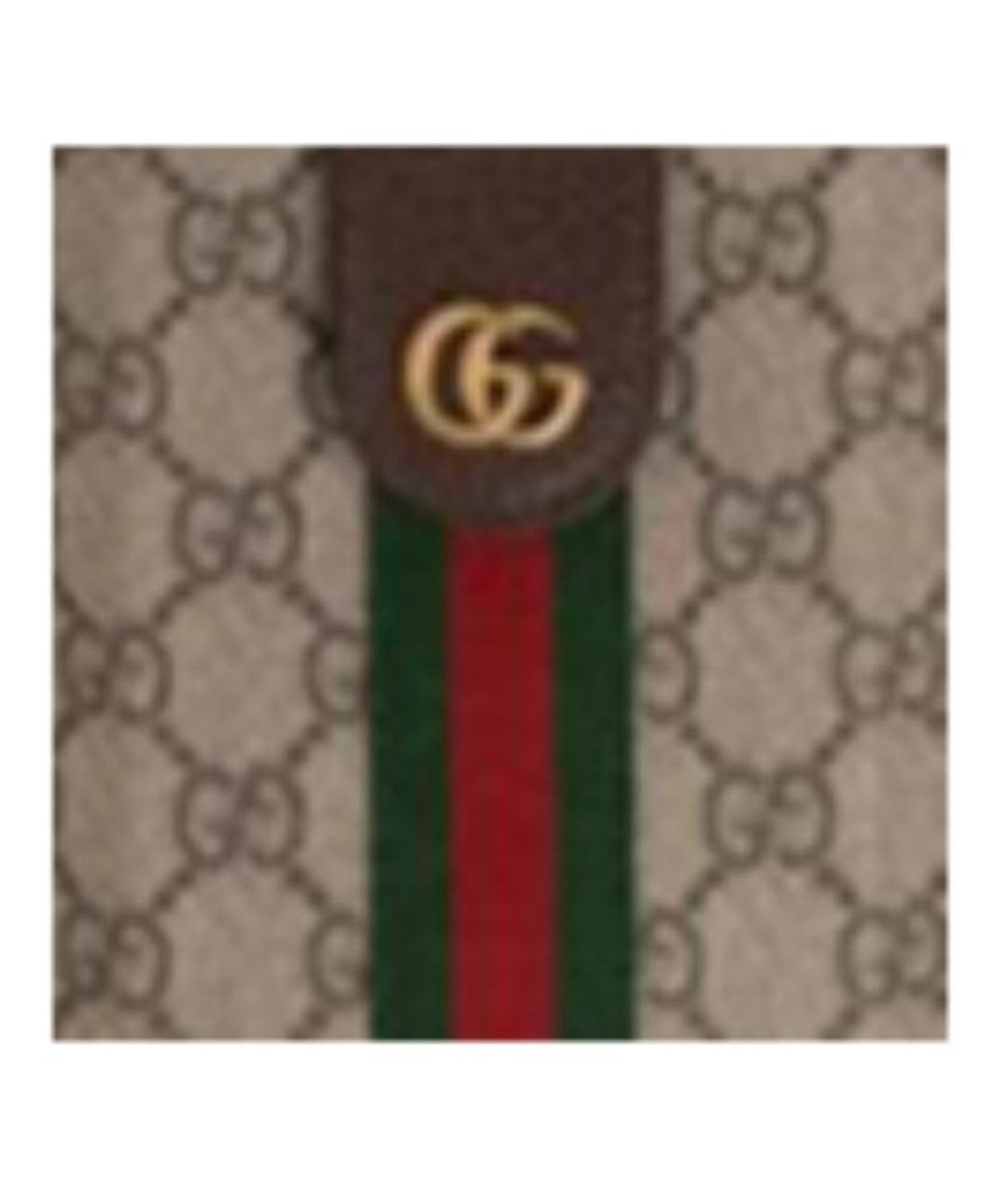 GUCCI Бежевая тканевая сумка через плечо, фото 4