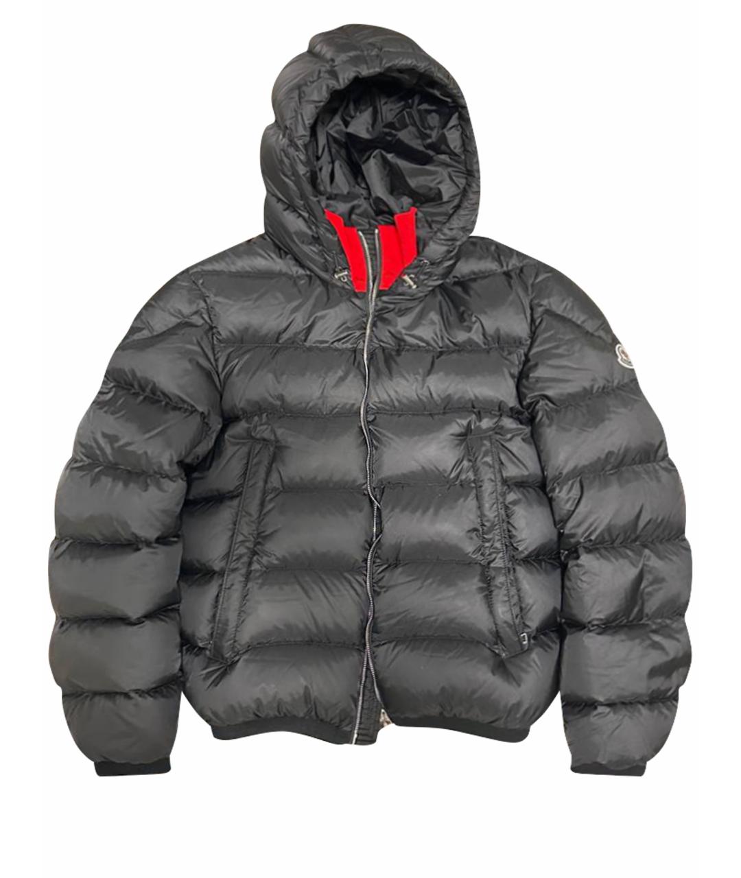 MONCLER Черный полиамидовый пуховик, фото 1