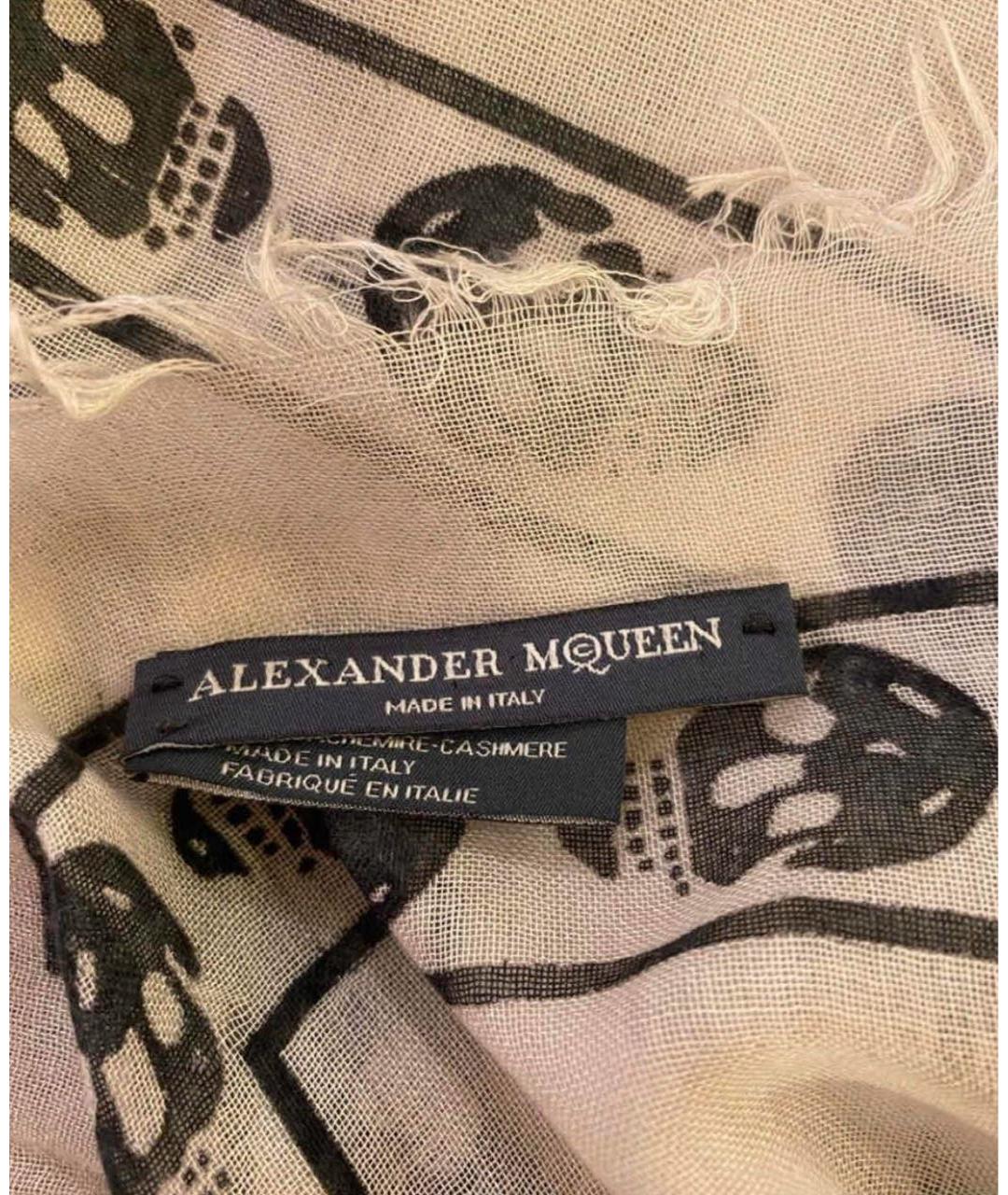 ALEXANDER MCQUEEN Белый платок, фото 3