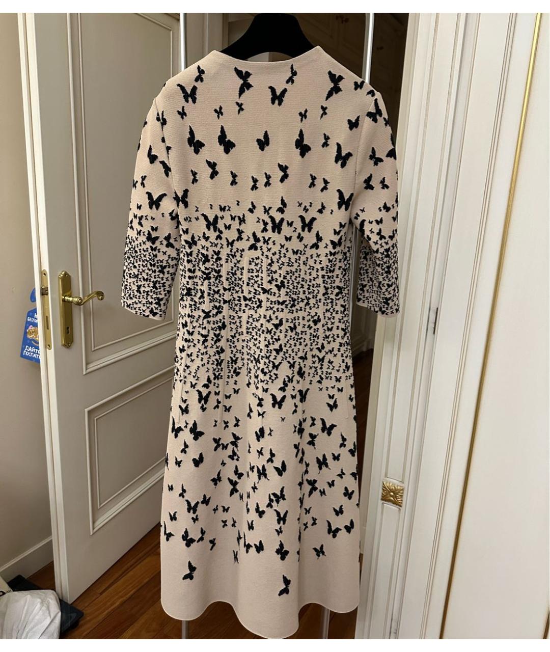 BOTTEGA VENETA Бежевое вискозное коктейльное платье, фото 3