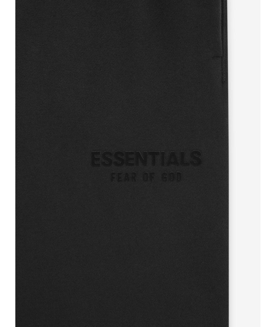 FEAR OF GOD ESSENTIALS Черные хлопковые брюки широкие, фото 4