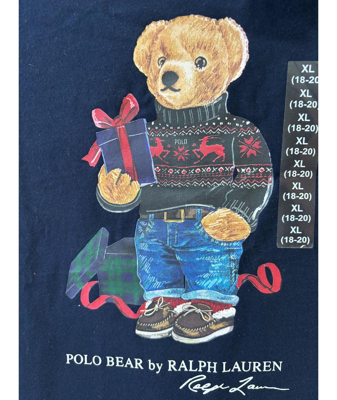 POLO RALPH LAUREN Синяя хлопковая футболка, фото 4