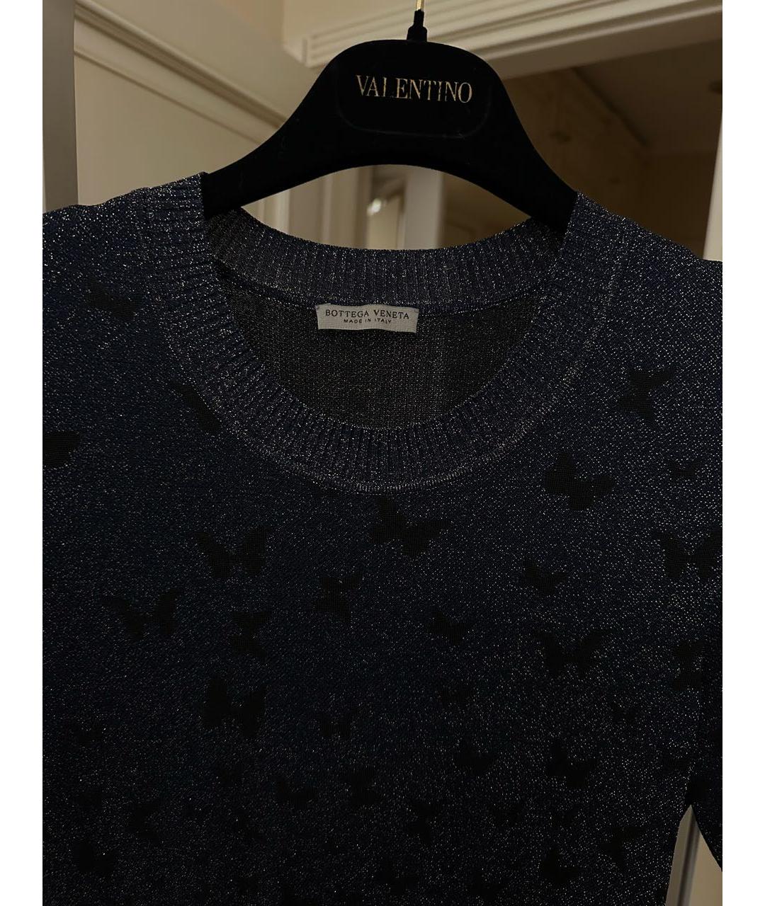 BOTTEGA VENETA Темно-синее вискозное коктейльное платье, фото 2