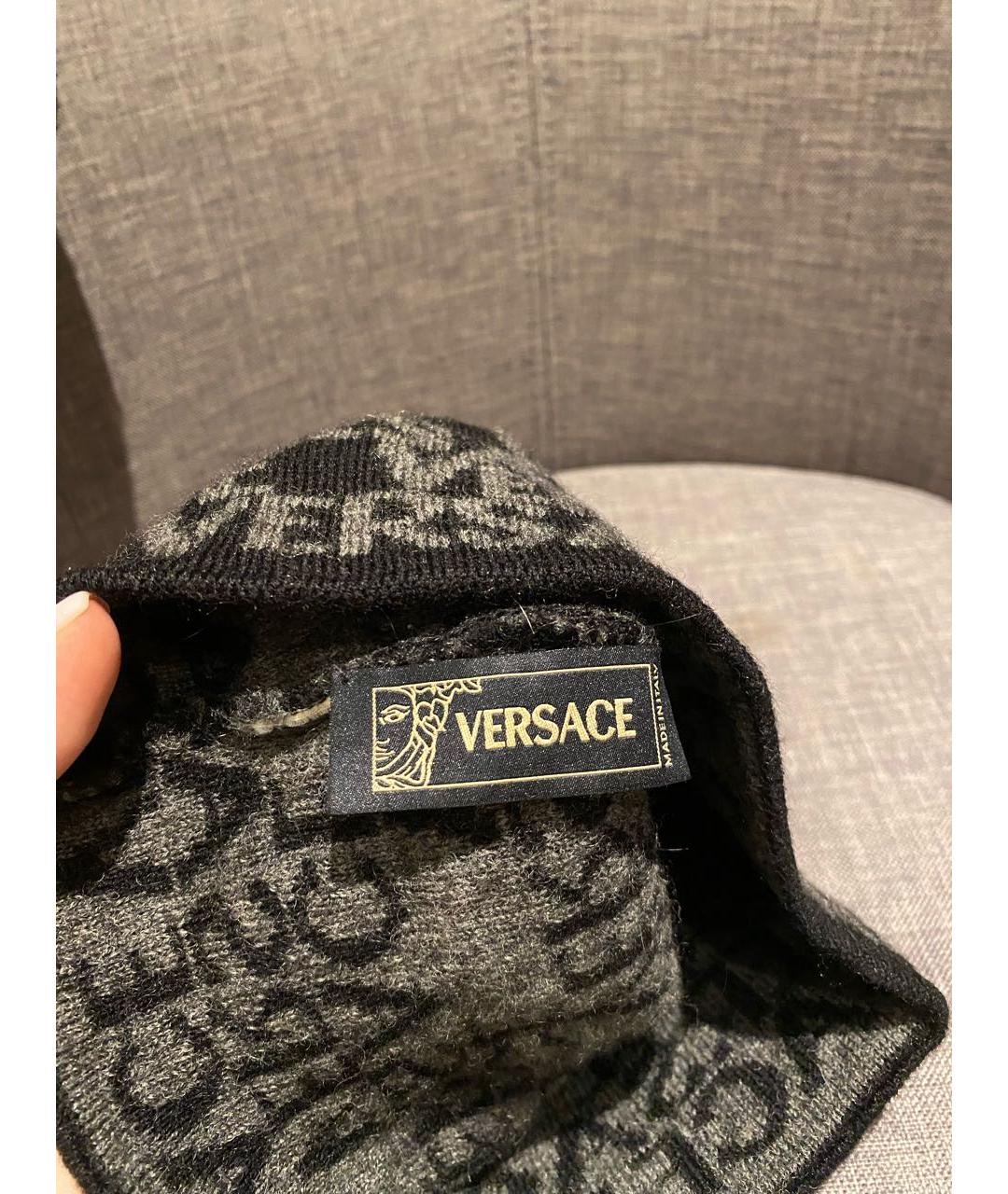 VERSACE Серая шерстяная шапка, фото 3