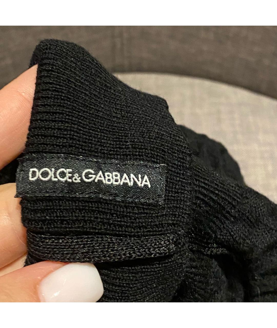 DOLCE&GABBANA Черная шерстяная шапка, фото 4