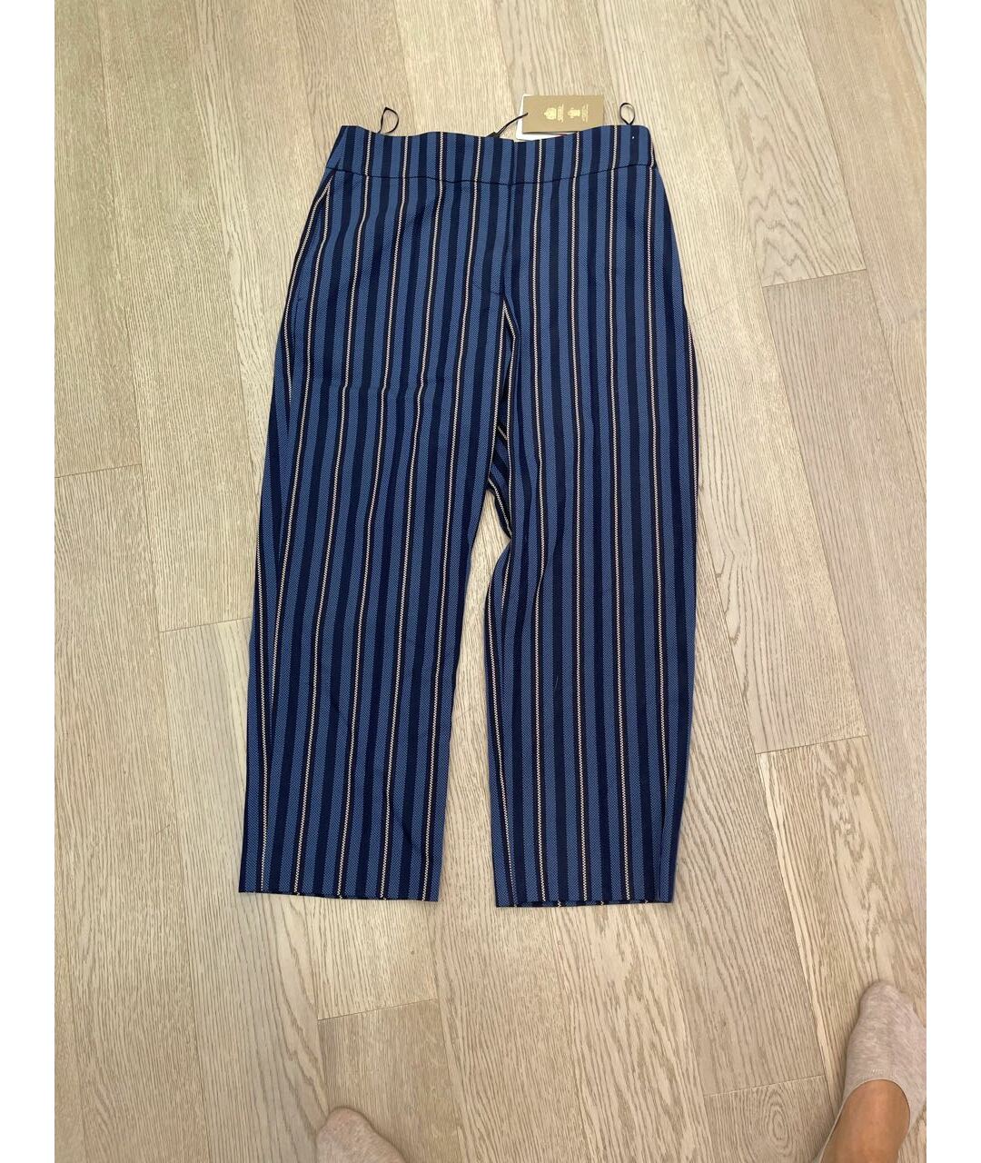 BURBERRY Синие прямые брюки, фото 5