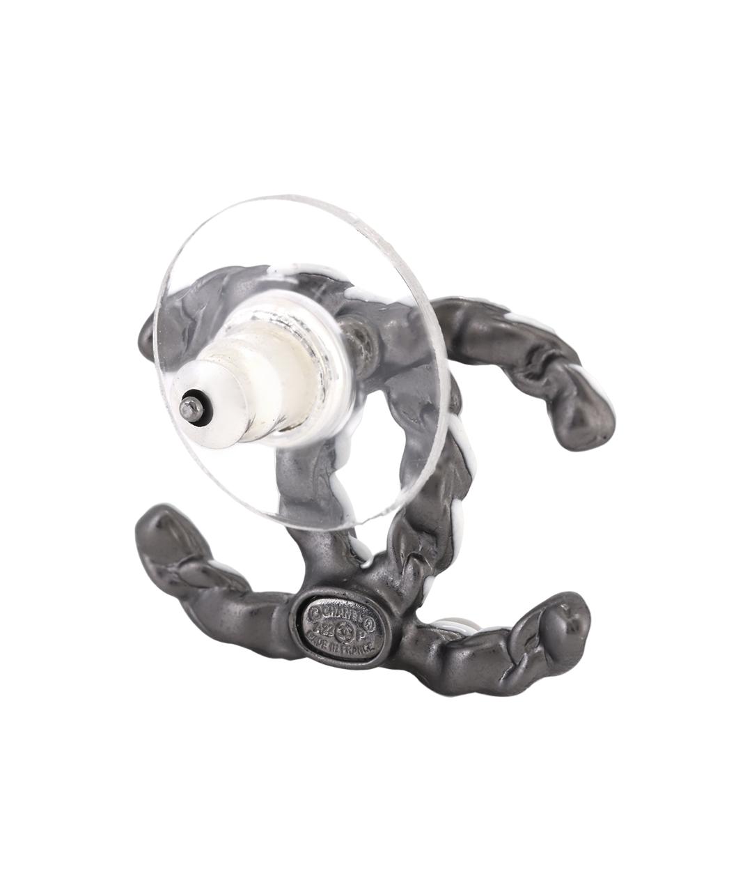 CHANEL Черные серьги, фото 3