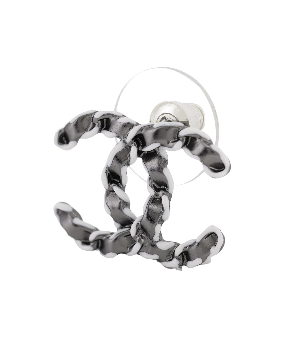 CHANEL Черные серьги, фото 2