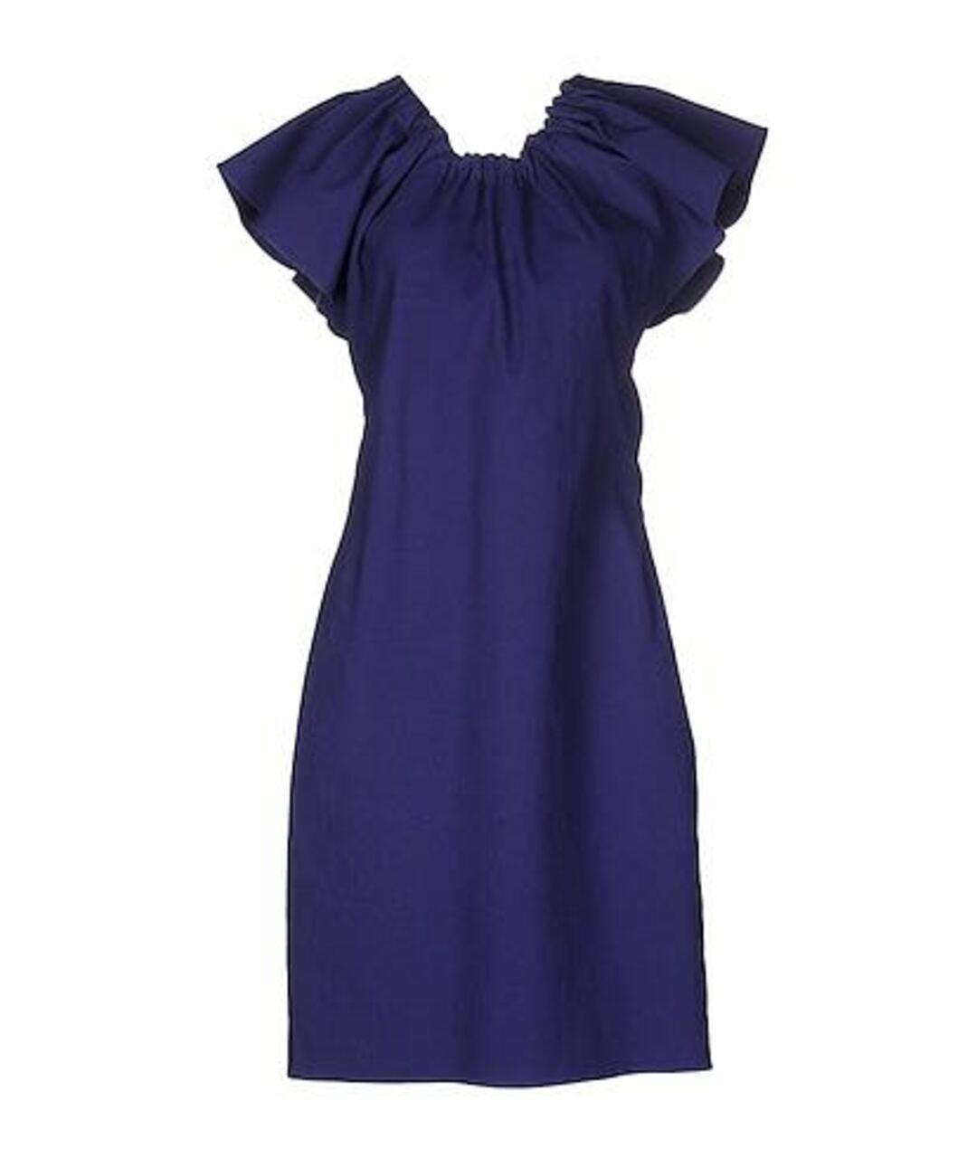 LANVIN Темно-синее шерстяное коктейльное платье, фото 1