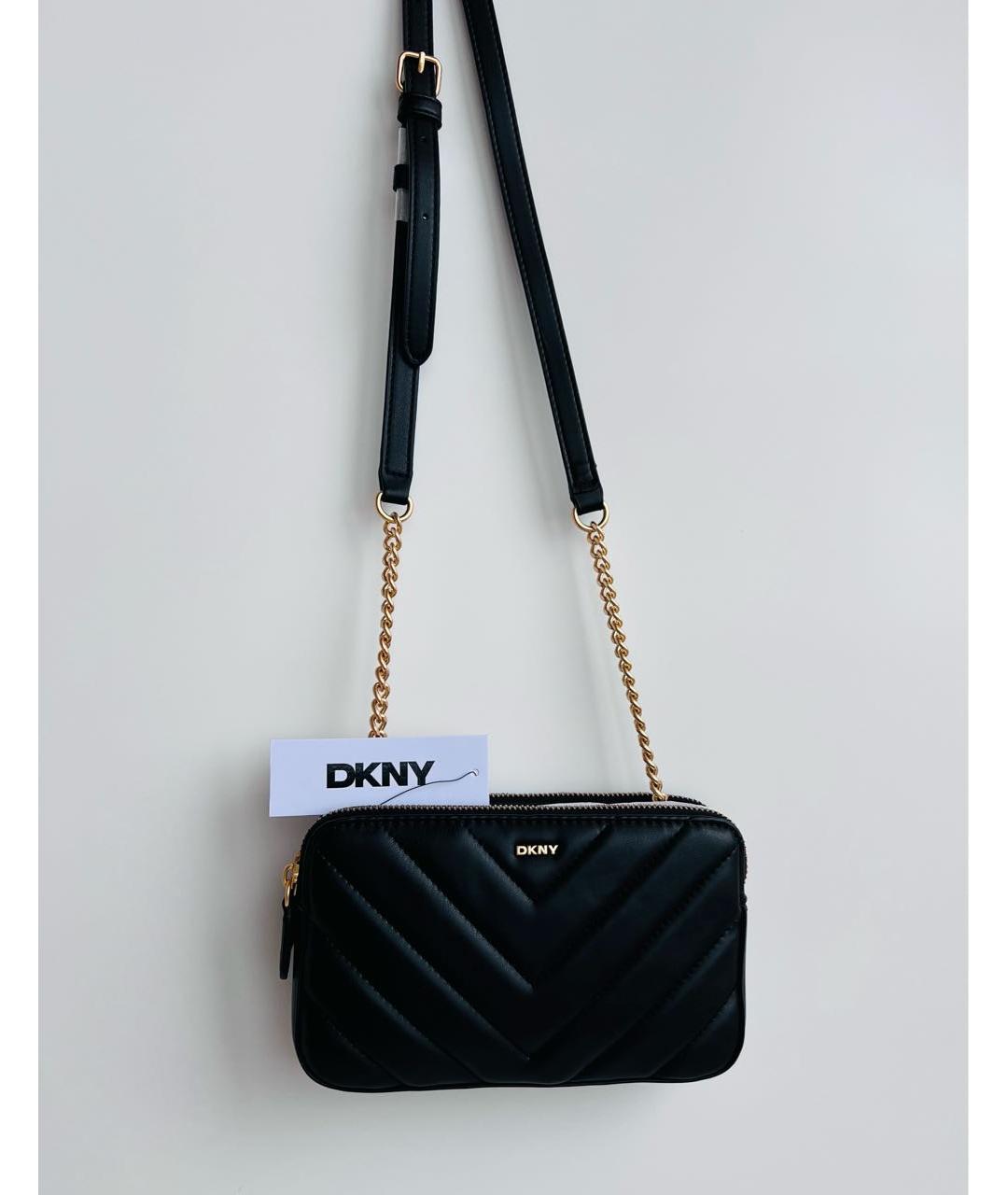 DKNY Черная сумка через плечо из искусственной кожи, фото 6