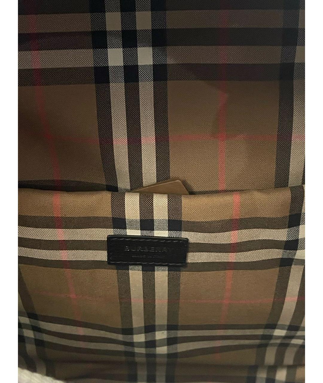 BURBERRY Черный кожаный рюкзак, фото 5