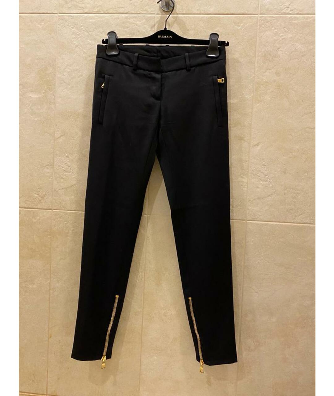 BALMAIN Черные шерстяные брюки узкие, фото 4
