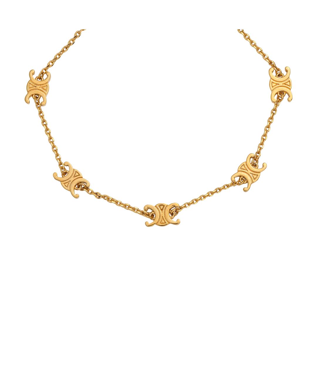 CELINE Золотой металлический браслет, фото 2