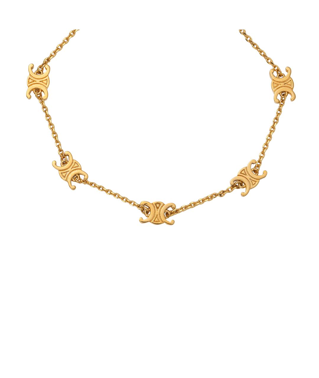 CELINE Золотой металлический браслет, фото 3