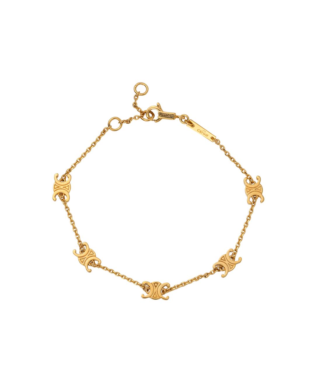 CELINE Золотой металлический браслет, фото 1