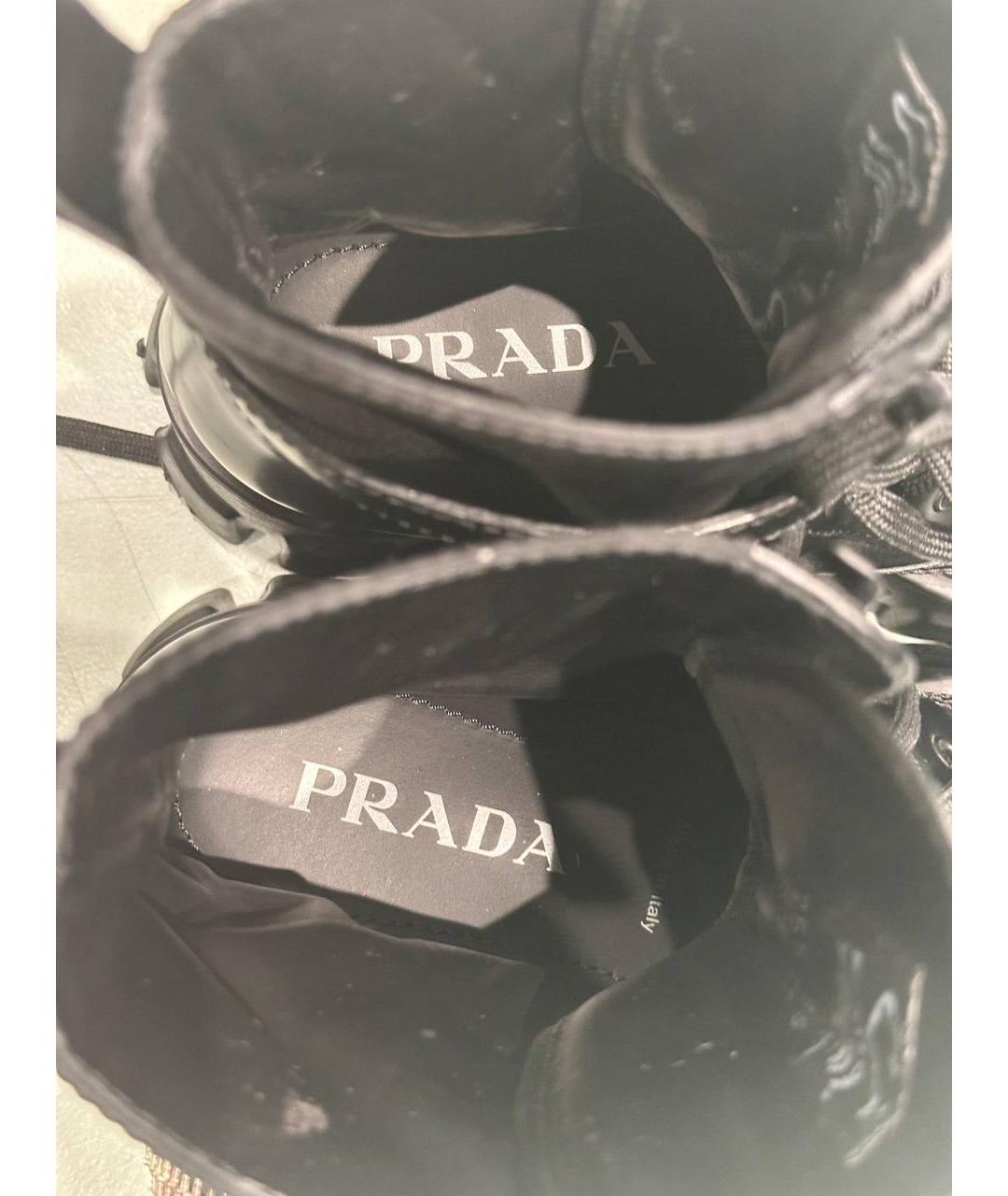 PRADA Черные кожаные ботильоны, фото 8