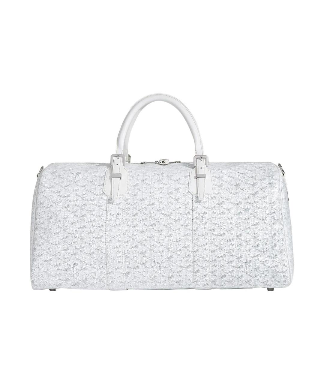 GOYARD Белая кожаная дорожная/спортивная сумка, фото 1