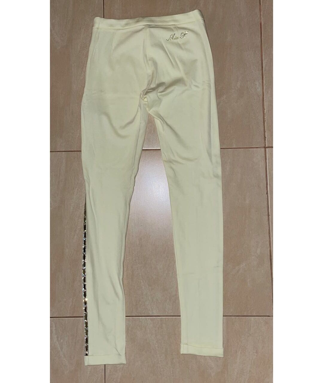 MISS BLUMARINE Желтые вискозные брюки и шорты, фото 2